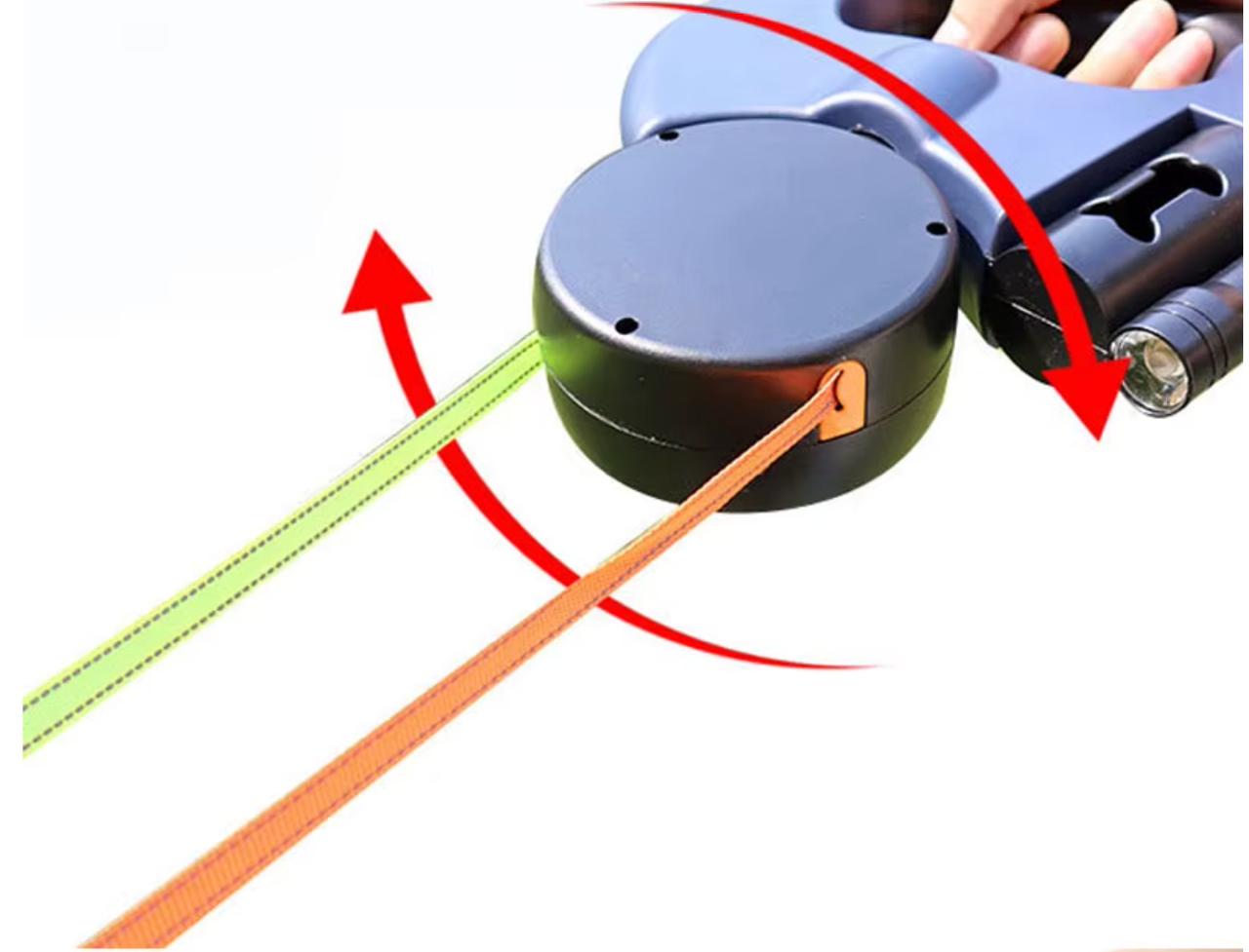 Laisse rétractable Olva utilisation en extérieur avec chien